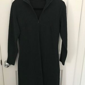 J McLaughlin dark green textured dress
